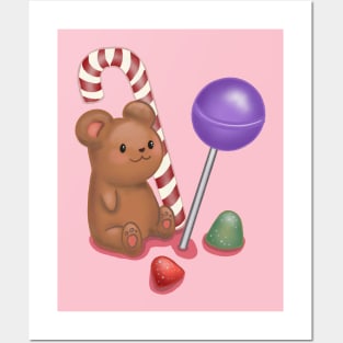 Cute Candy Bear Posters and Art